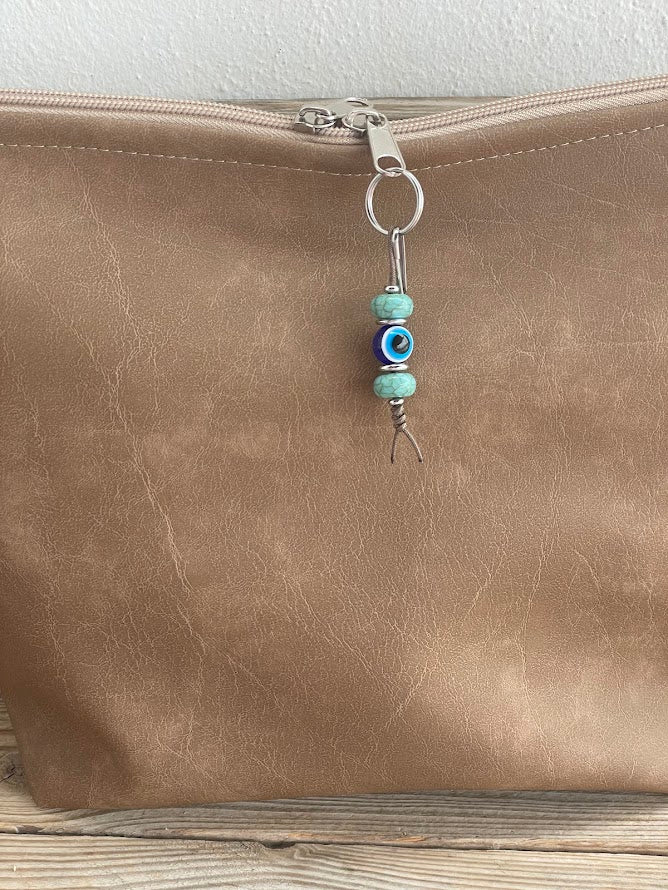 Turquoise Evil Eye Bag Charm - Bag Accessory - Gift for Her