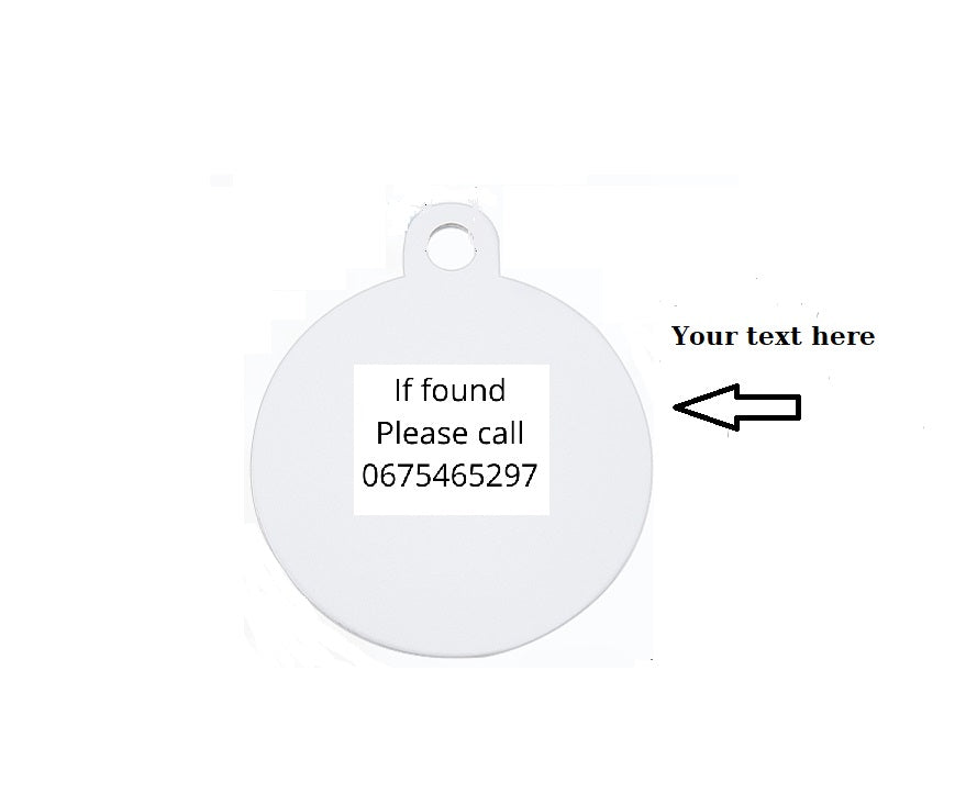 Personalized Evil Eye Dog Tag - Small Medium Dog Tag - Available in 6 Colors