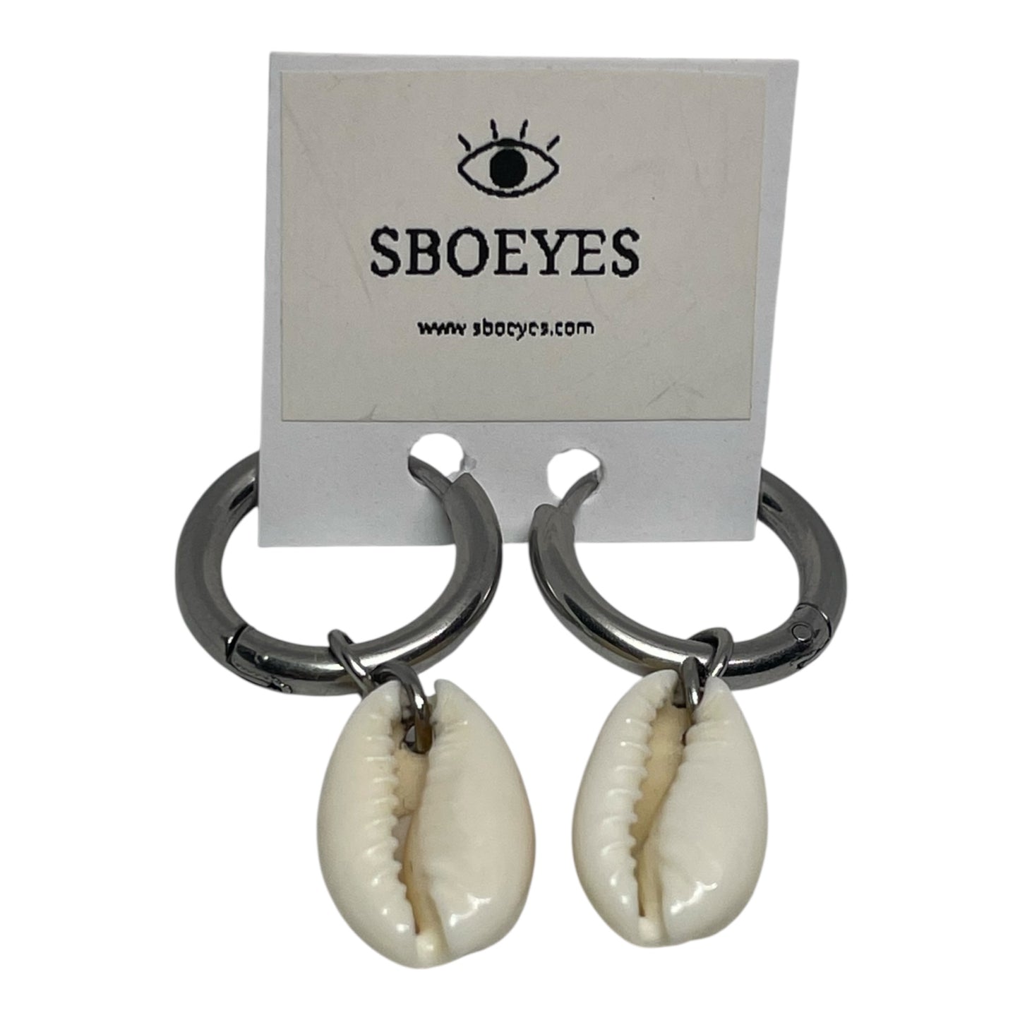 Boucles d’Oreilles Créoles Coquillage Cauri