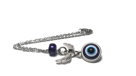 Angel Evil eye Rearview Mirror charm - new car gift - Car accessories