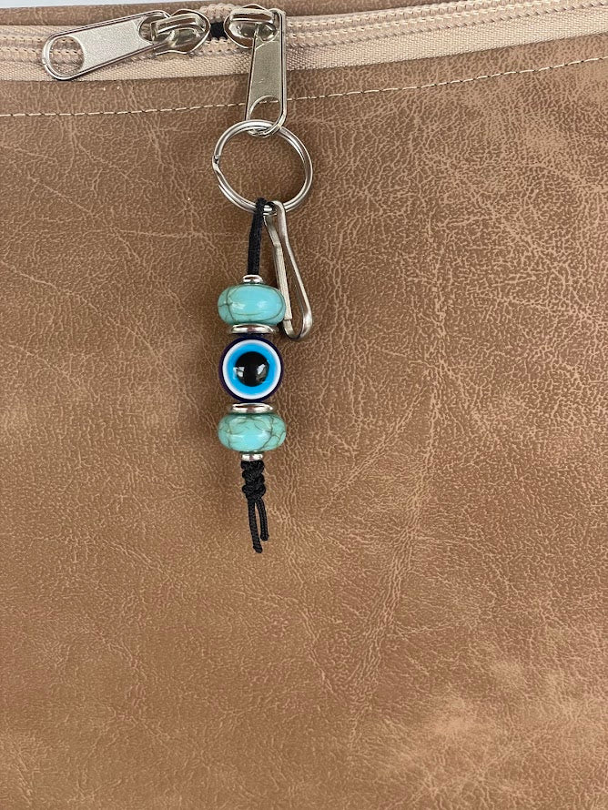 Turquoise Evil Eye Bag Charm - Bag Accessory - Gift for Her