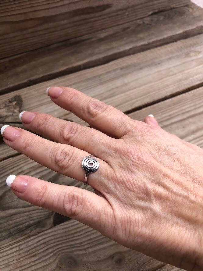Bague Spirale Ajustable en Acier Inoxydable