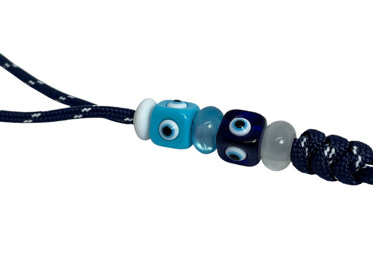 Evil Eye Bag Charm - Beaded Bag Charm - Bag Accessory