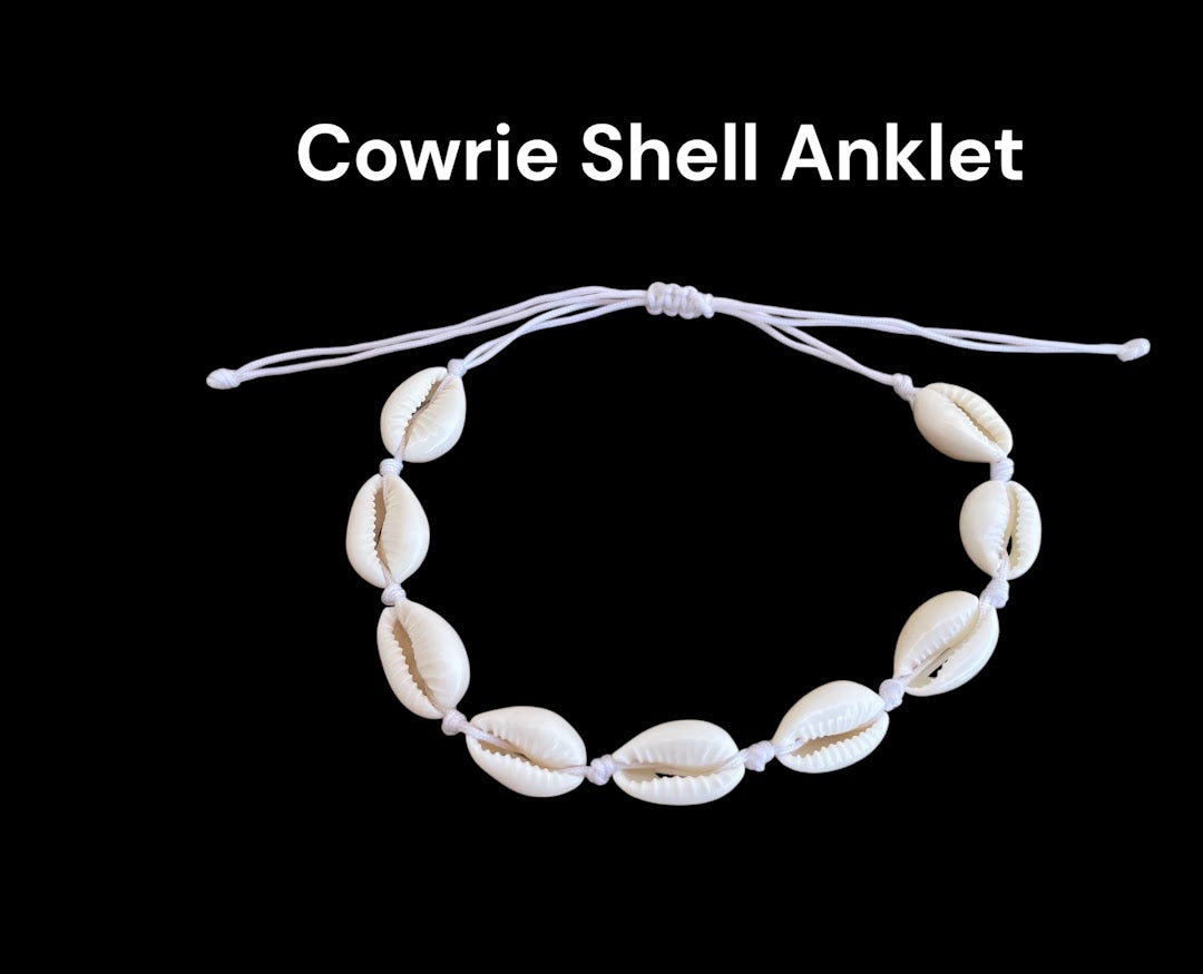Bracelet de Cheville Coquillages Cauris - Bijou de Plage - Cadeau pour Elle