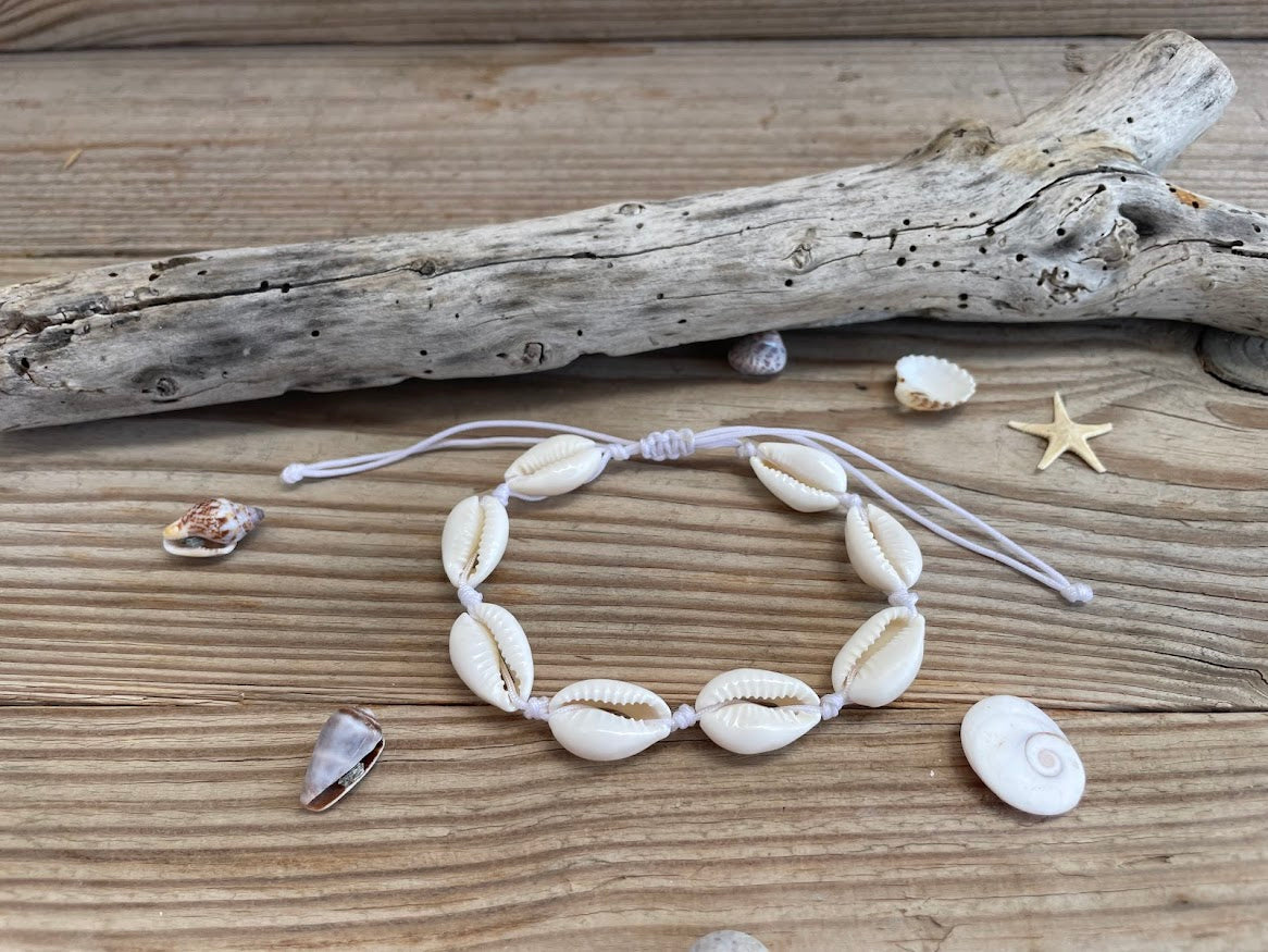 Bracelet de Coquillages Cauris - Bijou de Plage - Cadeau pour Elle -