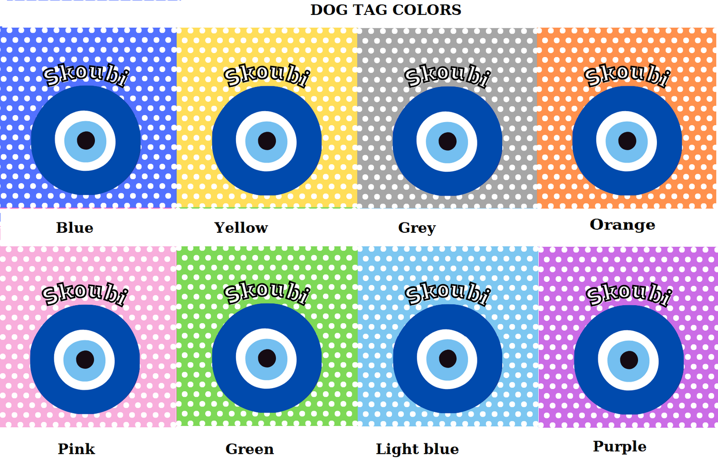 Personalised Evil Eye Dog Collar - Pet protection - Dog Gift