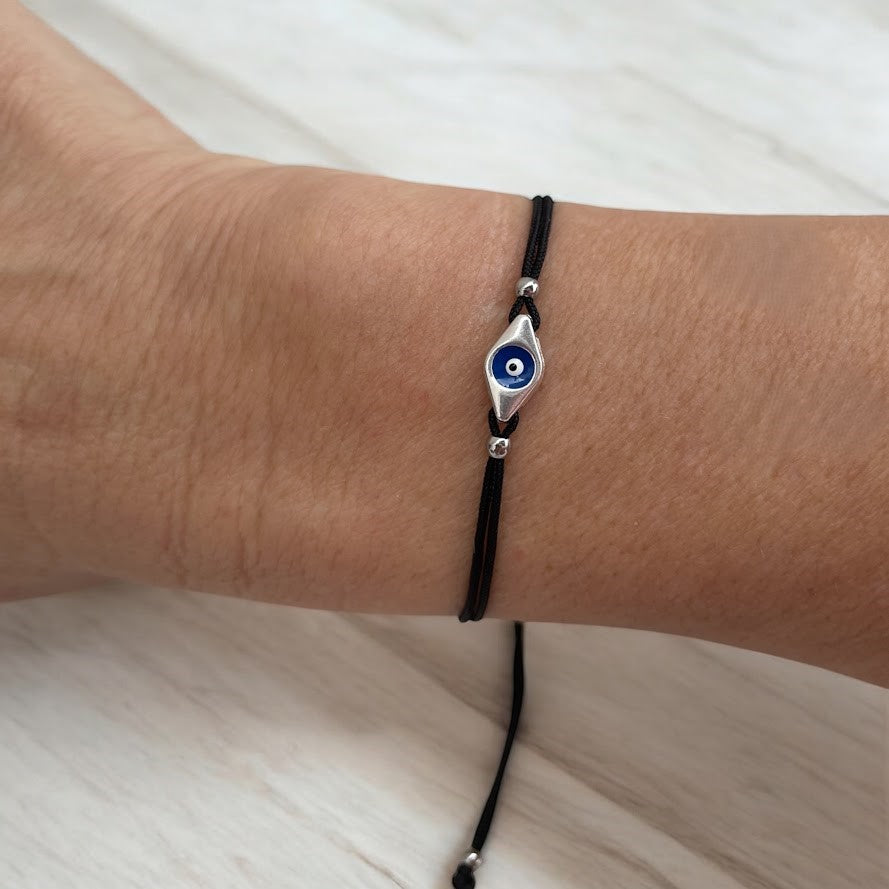 Bracelet Oeil Bleu Ajustable - Bracelet Porte Bonheur