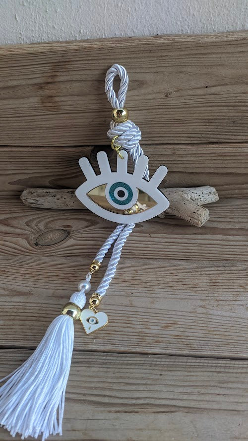 Evil Eye Tassel Wall hanging - House Protection - Greek Gift