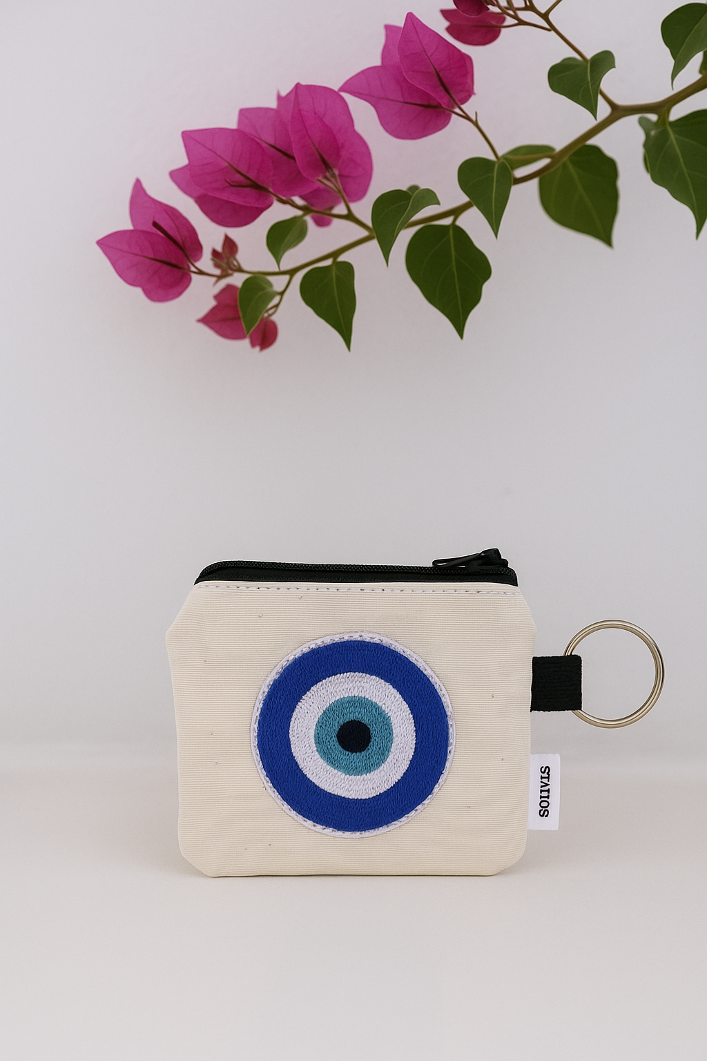 Greek Evil Eye Keychain Coin Purse - Credit Card Case