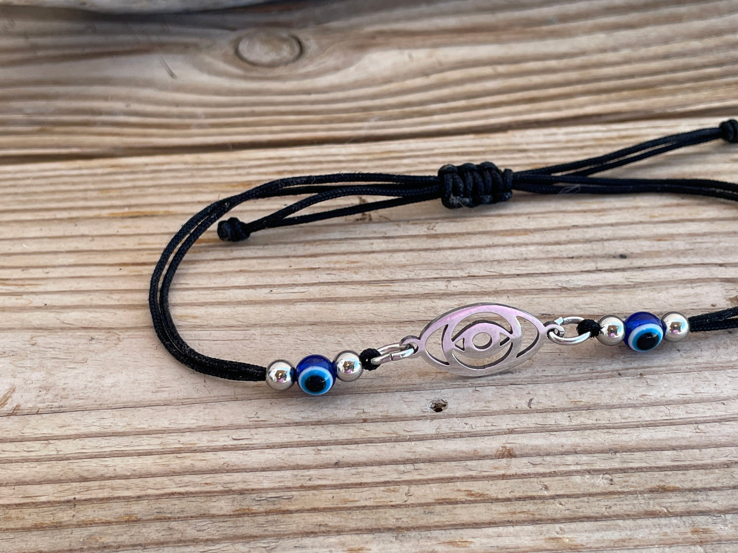 Bracelet Oeil Bleu Unisexe - Ajustable - Choix de Couleurs - Cadeau Grec