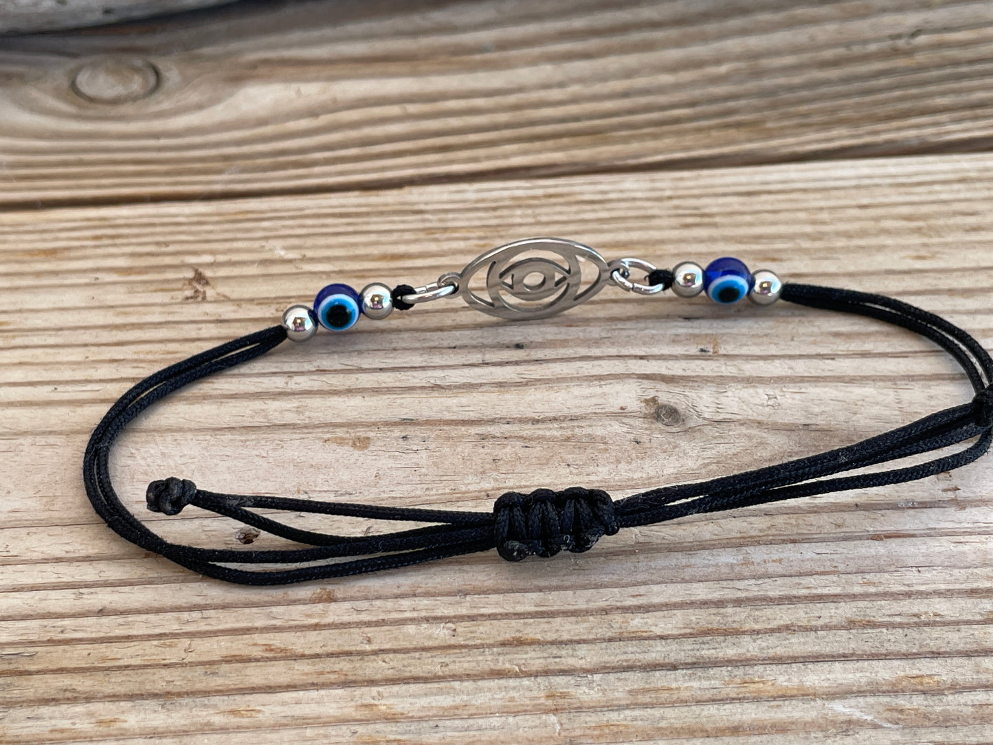 Bracelet Oeil Bleu Unisexe - Ajustable - Choix de Couleurs - Cadeau Grec