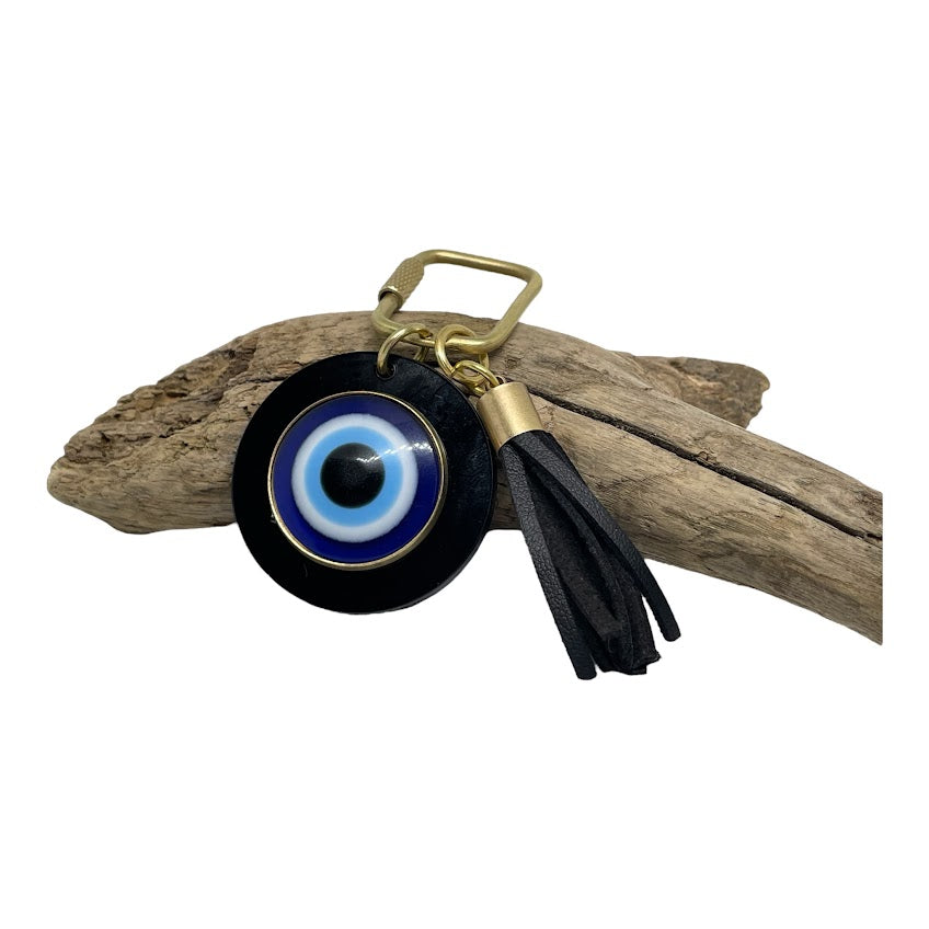 Handmade Evil Eye Bag Charm & Tassel Keychain | Custom Order for Vanessa