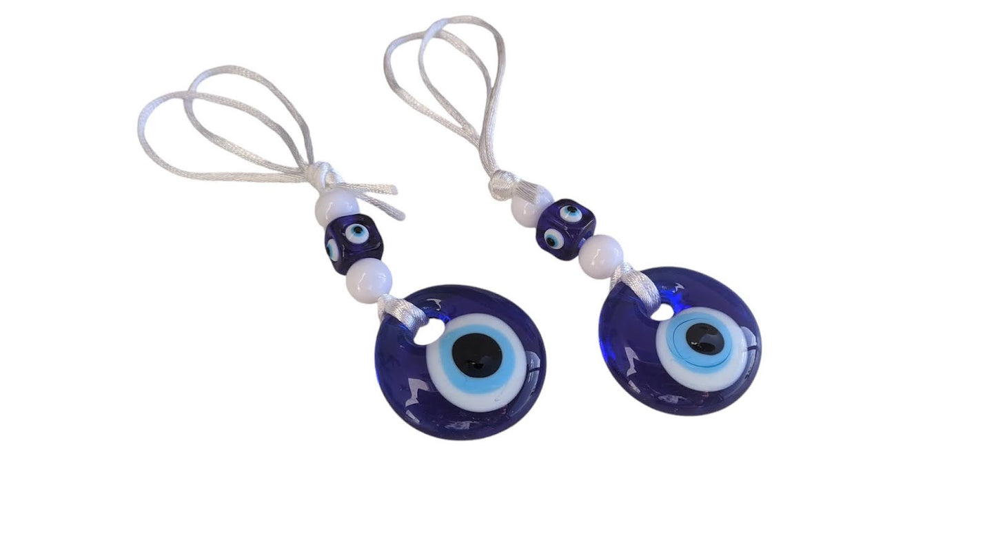 Evil Eye Glass Charm - Wall Hanging - Greek Gift - House Protection