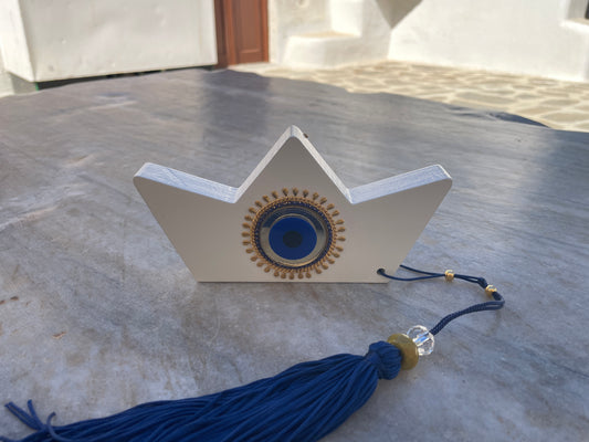 Evil Eye Wooden Boat – Wall Hanging or Table Decoration - New Year Gift - House Protection