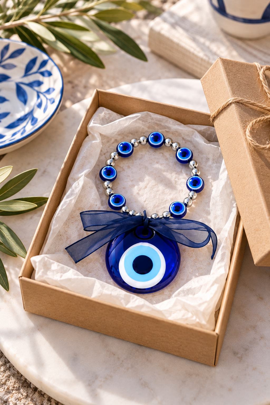 Small Authentic Greek Evil Eye Wall Hanging