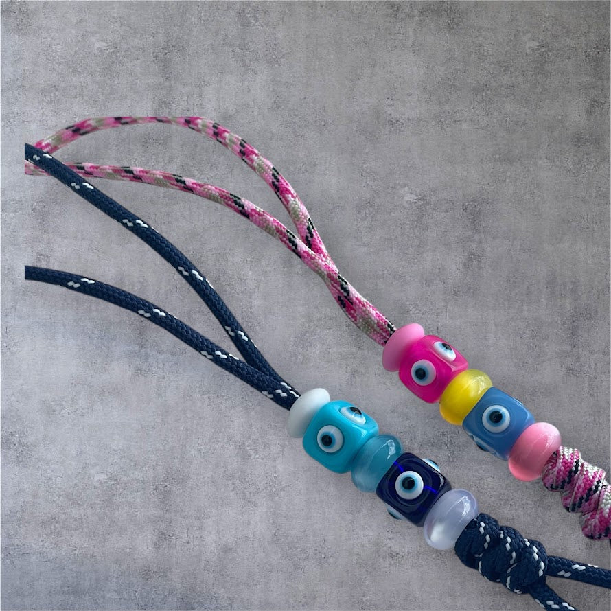 Evil Eye Bag Charm - Beaded Bag Charm - Bag Accessory