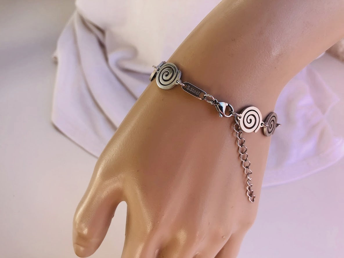 Bracelet spirale en Acier Inoxydable - Cadeau pour elle