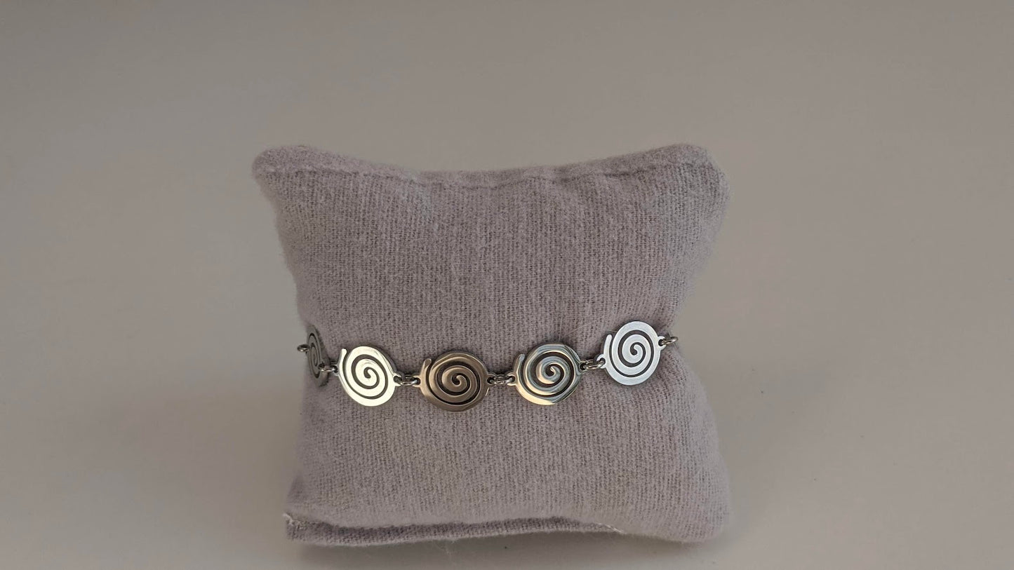 Bracelet spirale en Acier Inoxydable - Cadeau pour elle