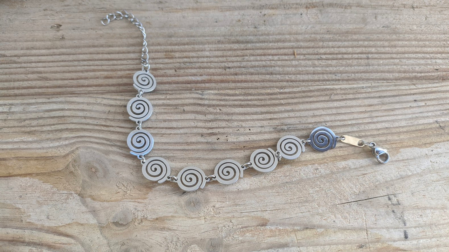 Bracelet spirale en Acier Inoxydable - Cadeau pour elle