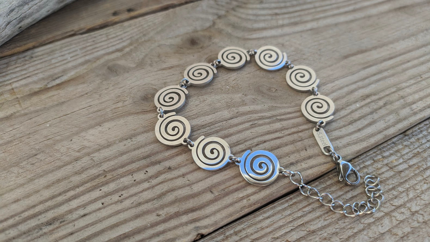 Bracelet spirale en Acier Inoxydable - Cadeau pour elle