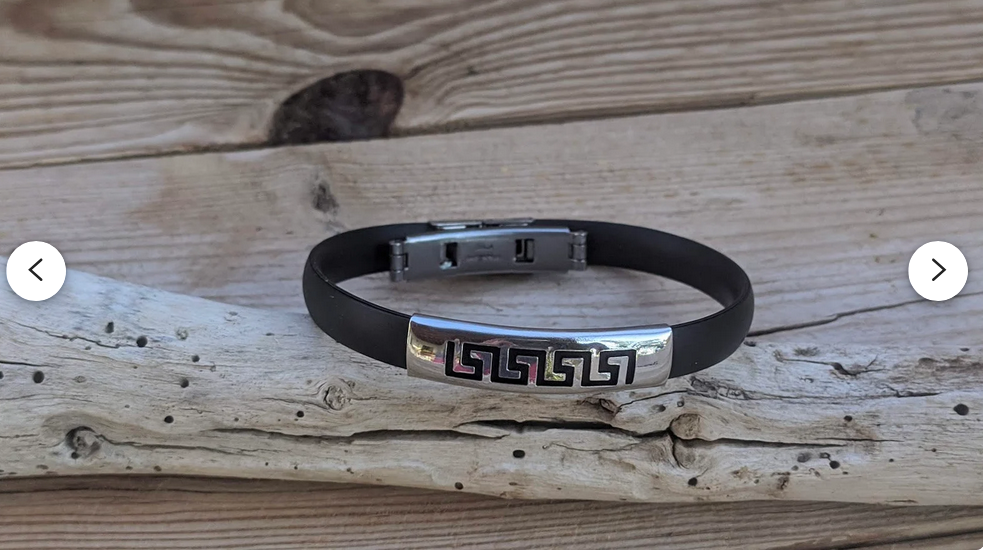 Bracelet Homme Motif Grec Acier Inoxydable