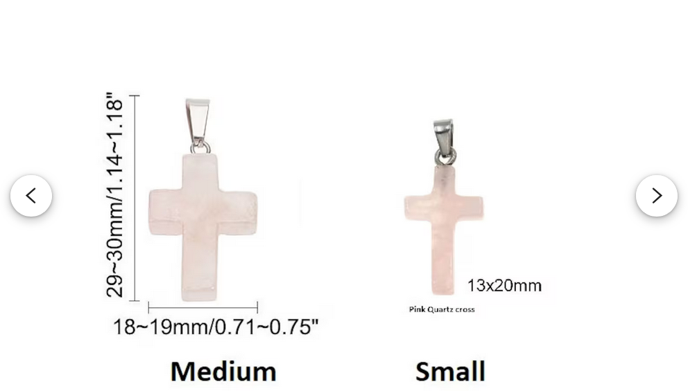 Rose Quartz Cross Mirror Charm – Car Protection - Car Gift