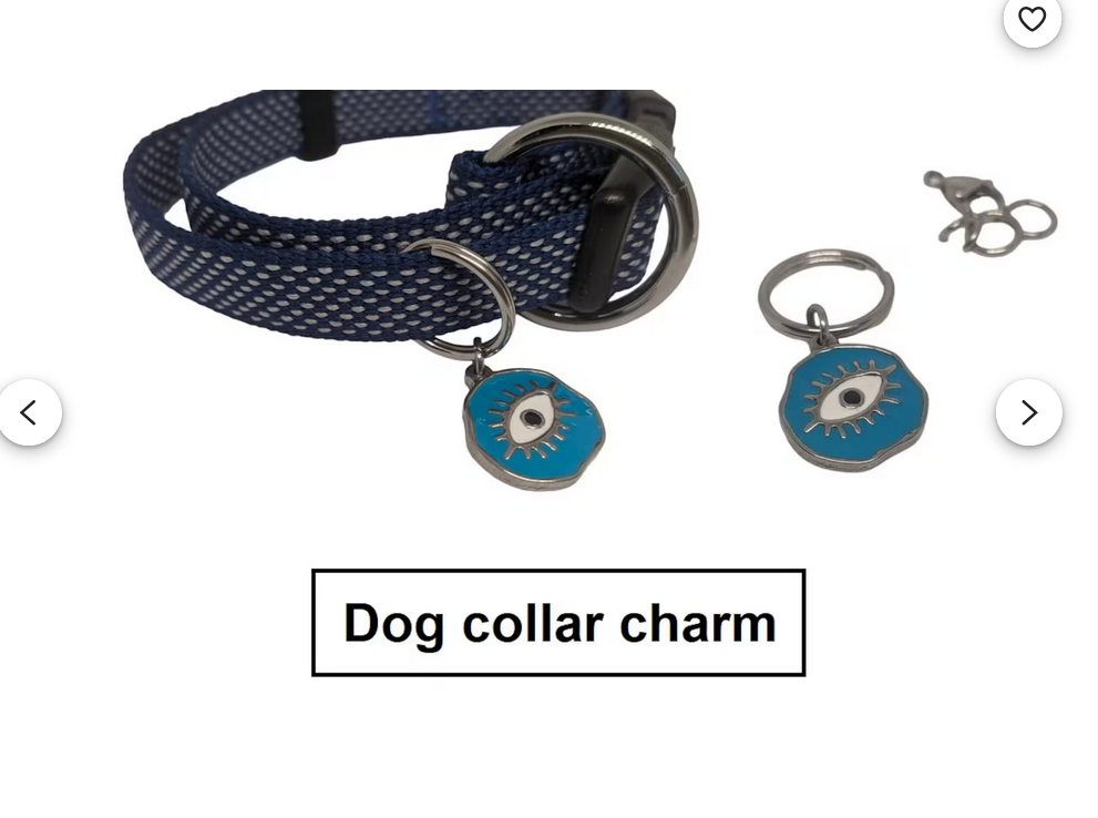 Enamel Evil Eye Pet Collar Charms - 5 Colors To Choose From