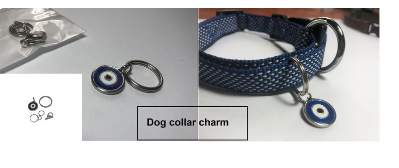 Evil Eye Enamel Cat Collar Charms - Pet Protection
