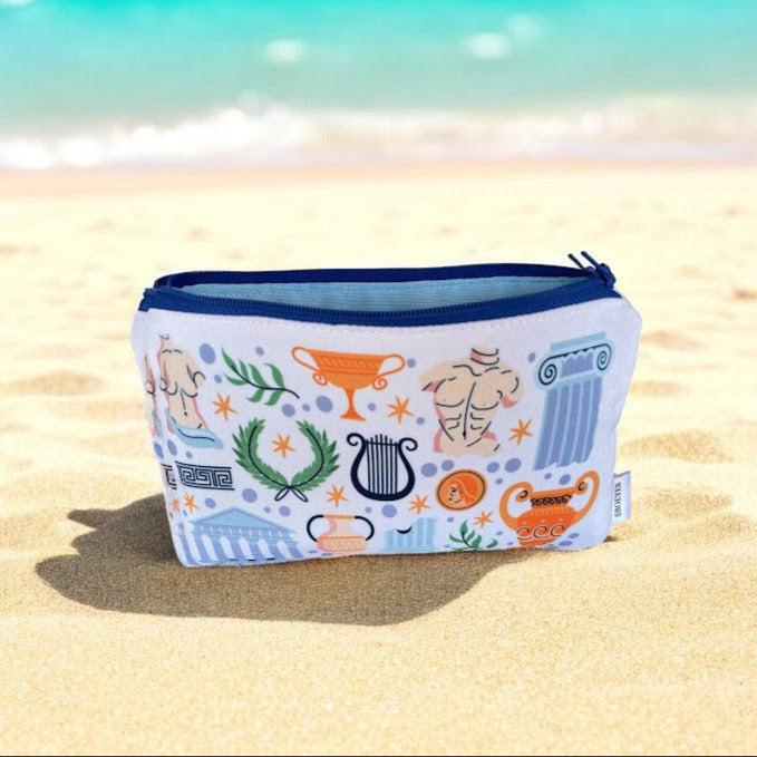 Pochette tissu avec symboles Grecs - Fabriquée en Grèce