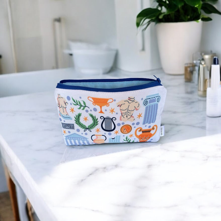 Pochette tissu avec symboles Grecs - Fabriquée en Grèce