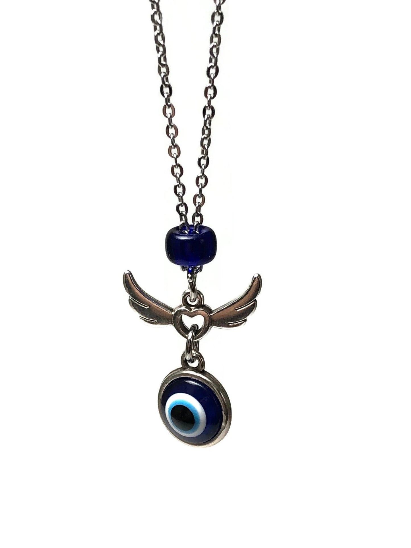 Bijou de rétroviseur ailes d'ange oeil bleu