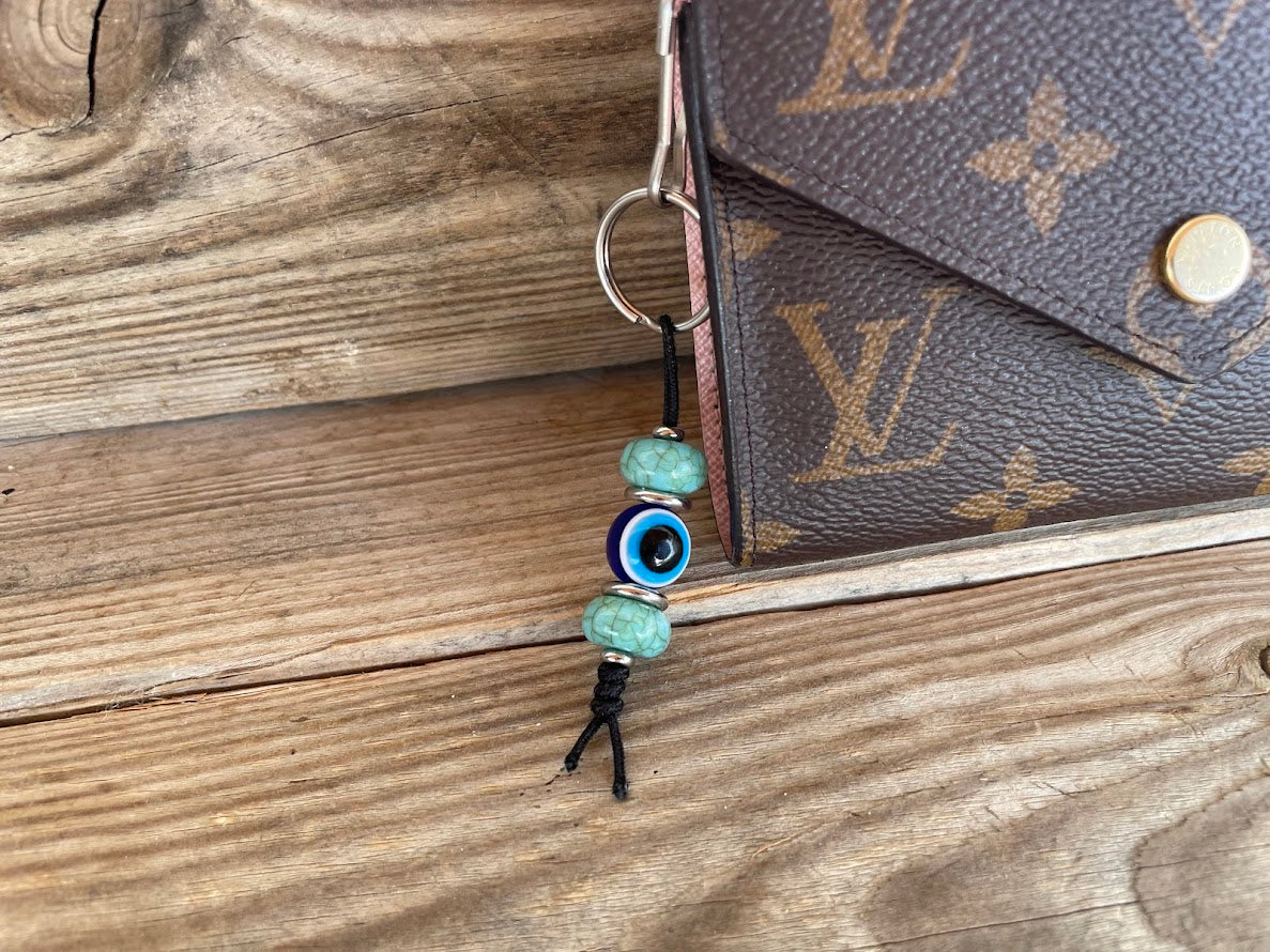 Turquoise Evil Eye Bag Charm - Bag Accessory - Gift for Her