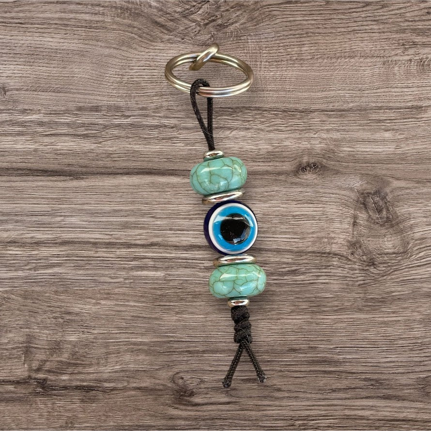 Turquoise Evil Eye Bag Charm - Bag Accessory - Gift for Her