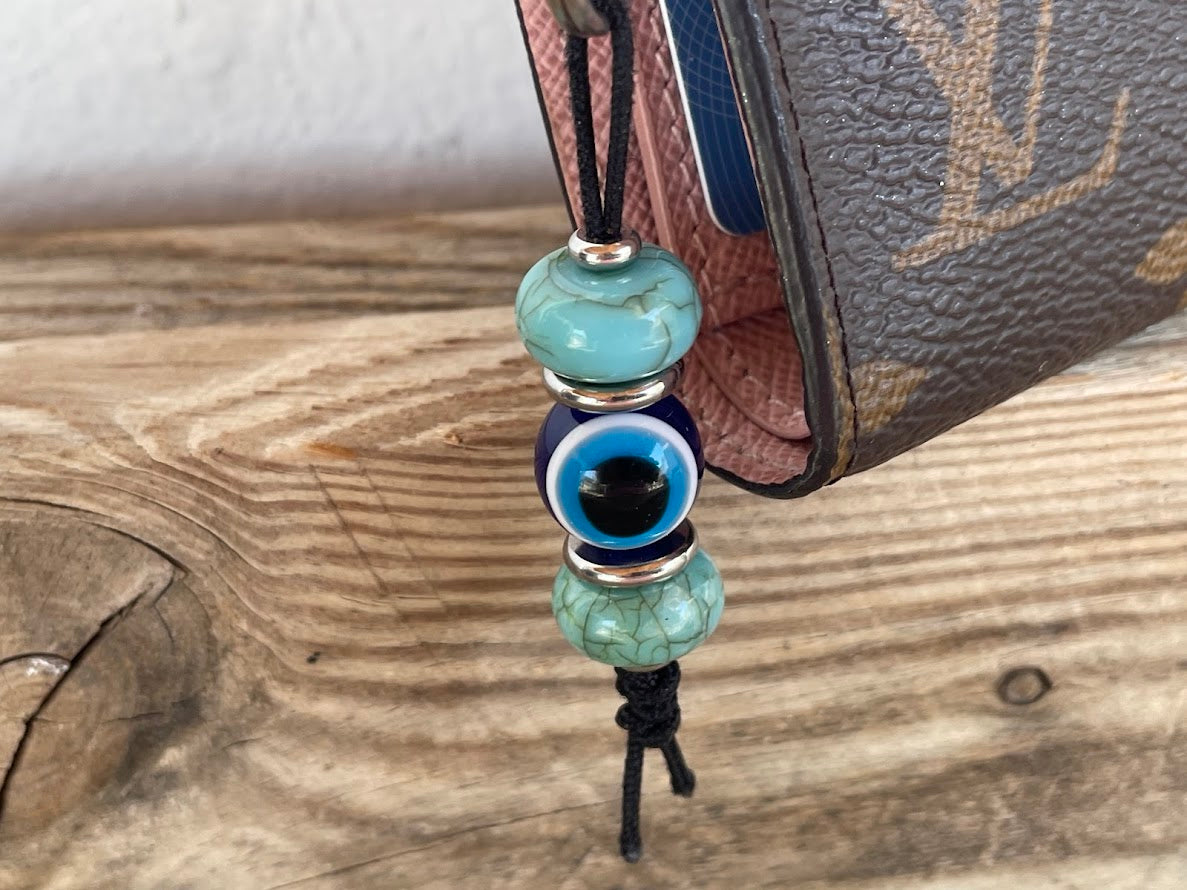 Turquoise Evil Eye Bag Charm - Bag Accessory - Gift for Her