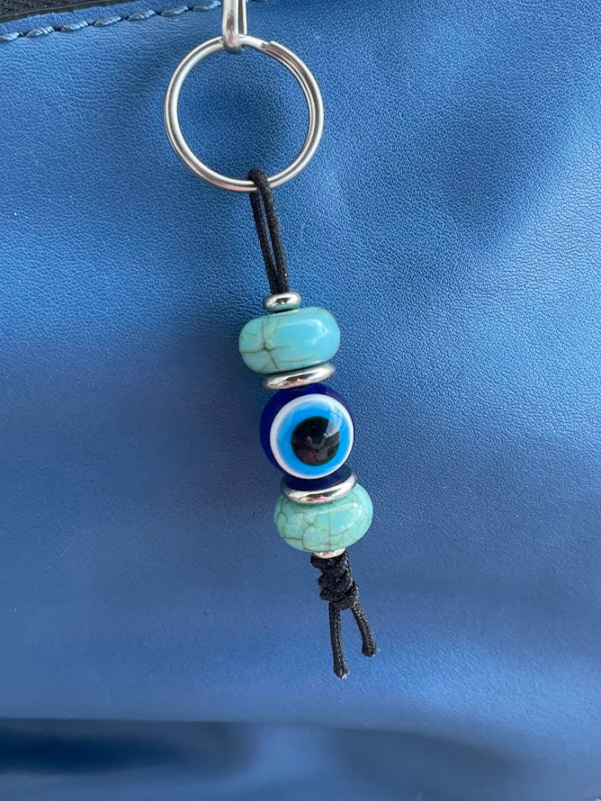 Turquoise Evil Eye Bag Charm - Bag Accessory - Gift for Her