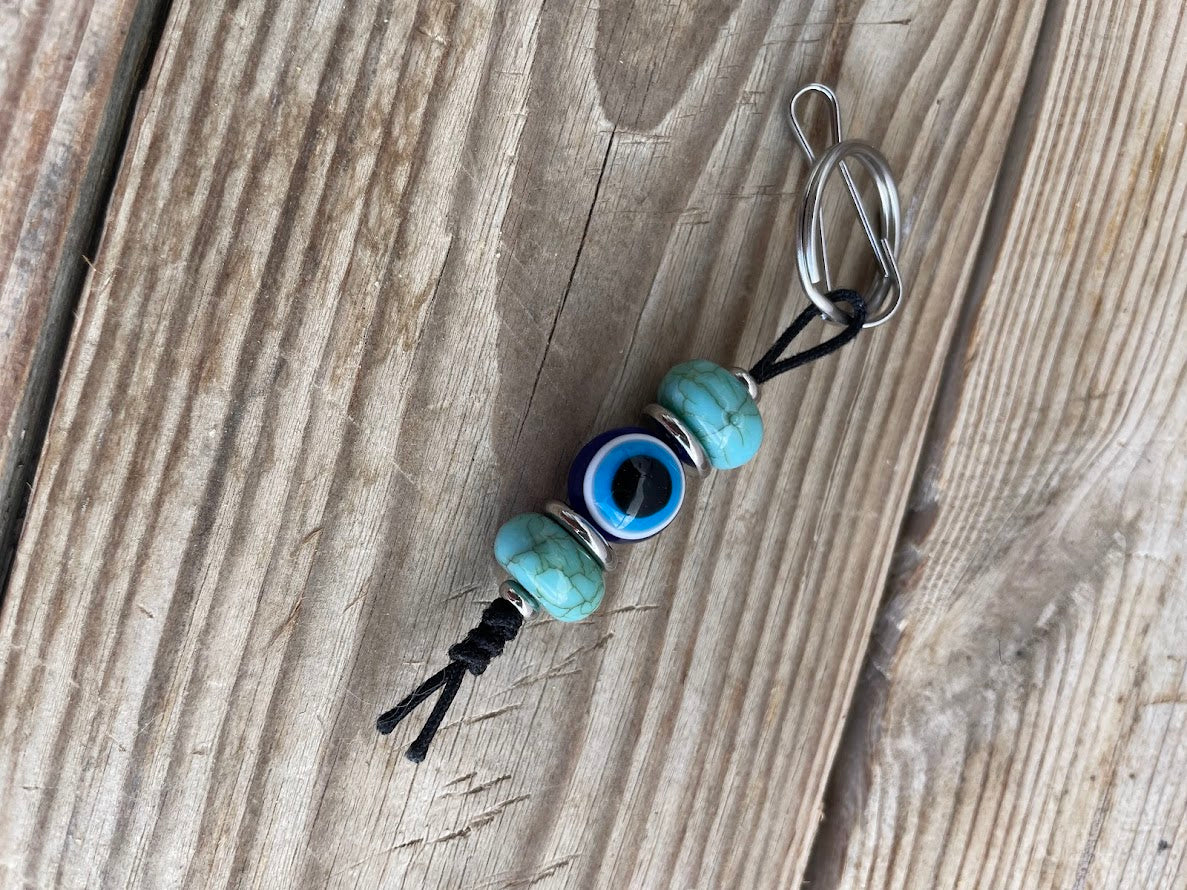 Turquoise Evil Eye Bag Charm - Bag Accessory - Gift for Her