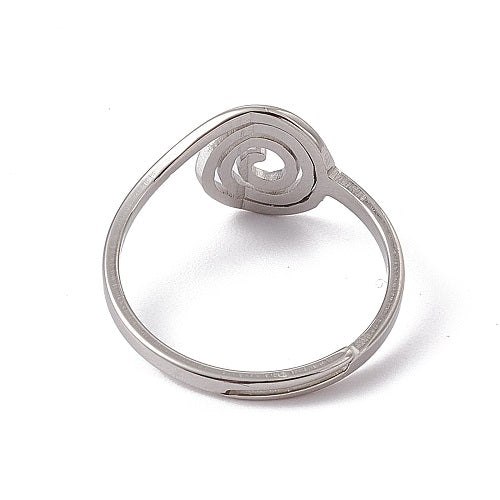 Adjustable Spiral Stainless Ring - Stainless steel jewelry - Gift for her