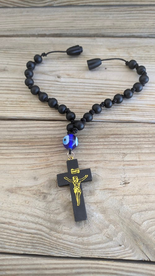 Bijou de Retroviseur Croix en Bois