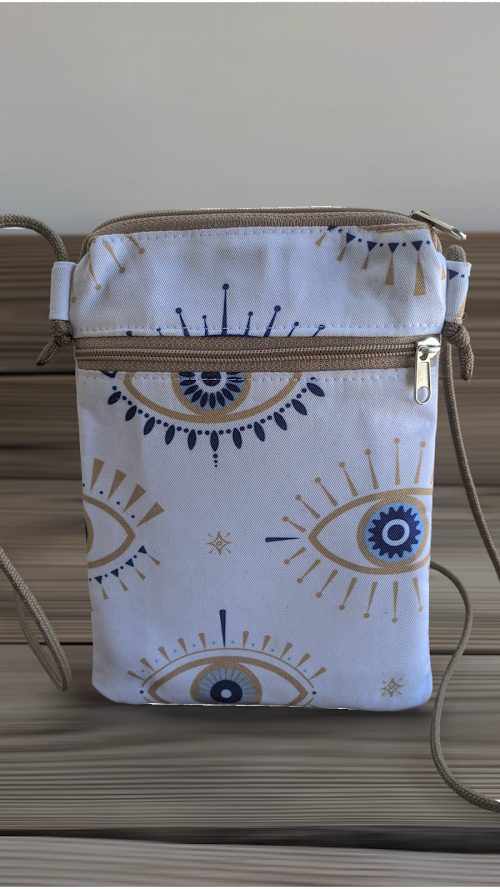 Evil Eye Cellphone Bag – Crossbody Cellphone Bag – Greek Gift - Gift for Her