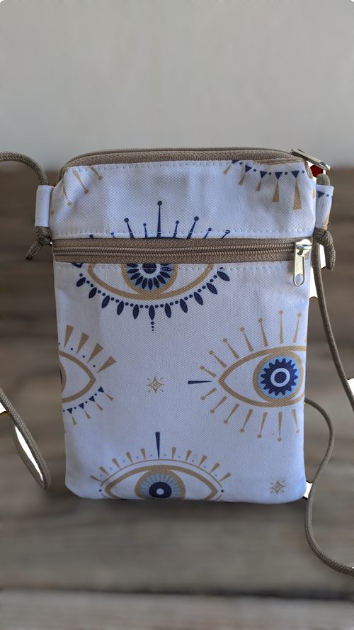 Evil Eye Cellphone Bag – Crossbody Cellphone Bag – Greek Gift - Gift for Her