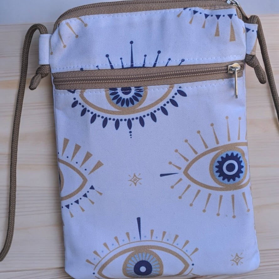 Evil Eye Cellphone Bag – Crossbody Cellphone Bag – Greek Gift - Gift for Her