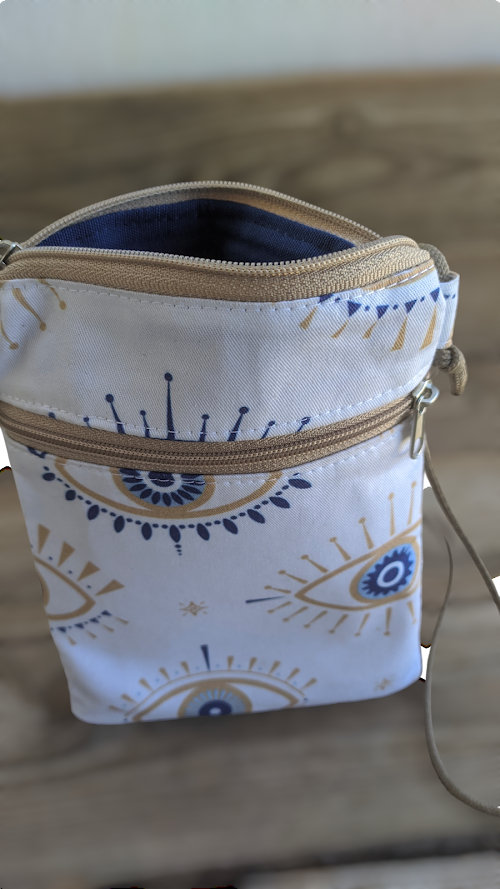 Evil Eye Cellphone Bag – Crossbody Cellphone Bag – Greek Gift - Gift for Her