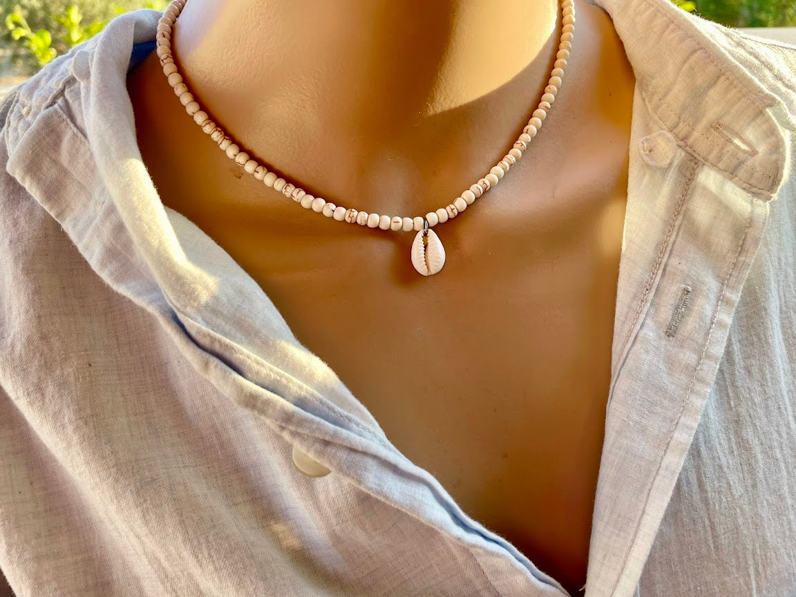 Collier de coquillage Cauris - Bijou Plage