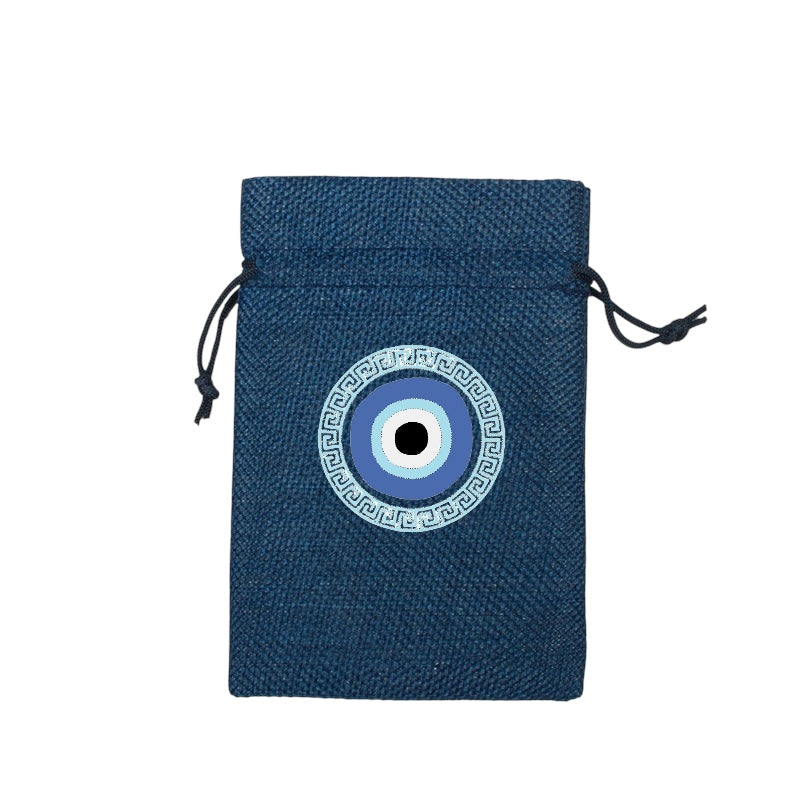 Greek Key Evil Eye Machine Embroidery Design - Digital Embroidery File