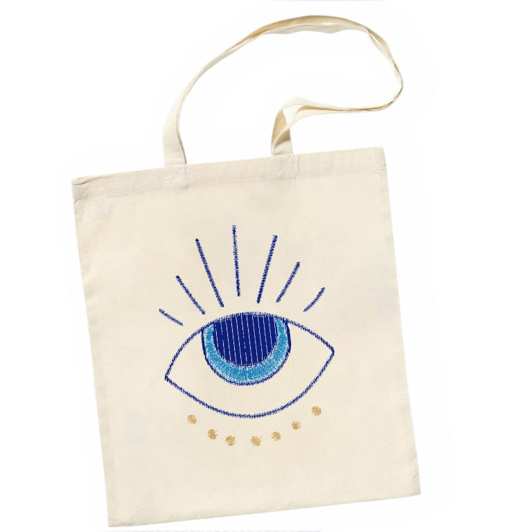 Fichier de broderie numérique Oeil Bleu avec Cils – Téléchargement instantané