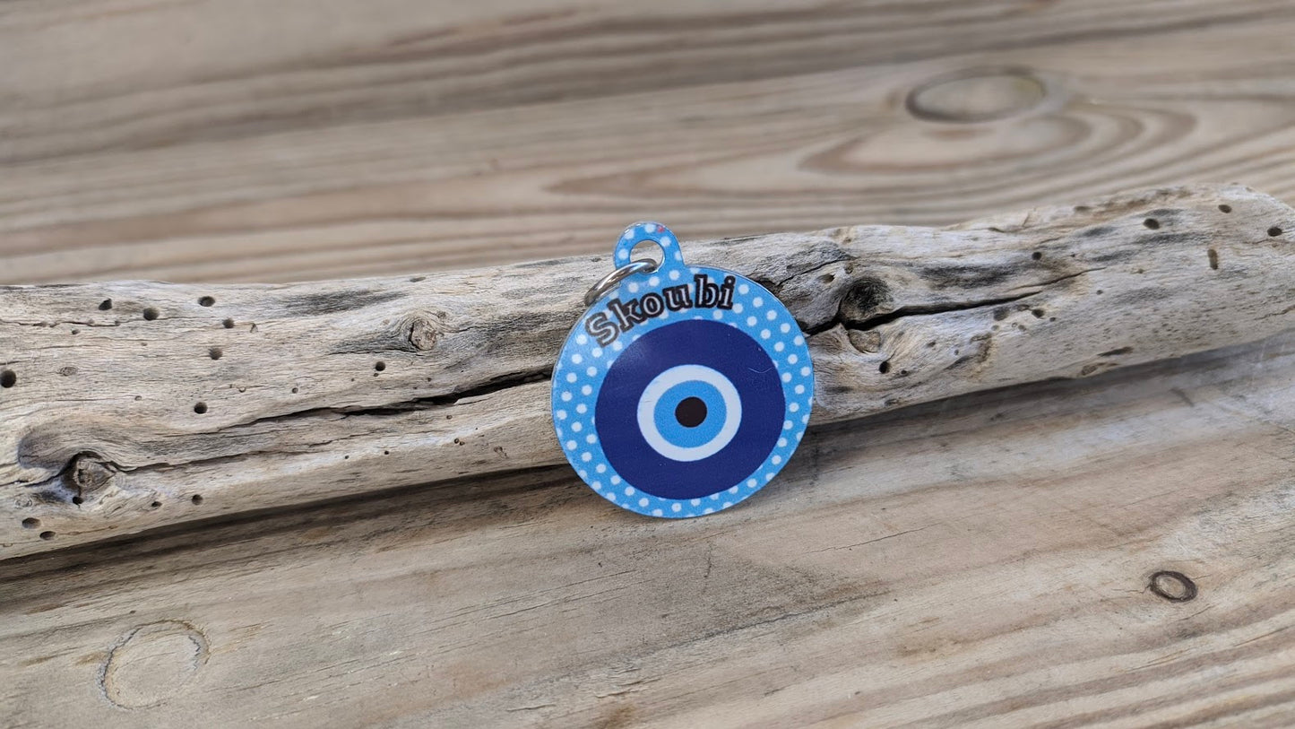 Personalised Evil Eye Dog Collar - Pet protection - Dog Gift