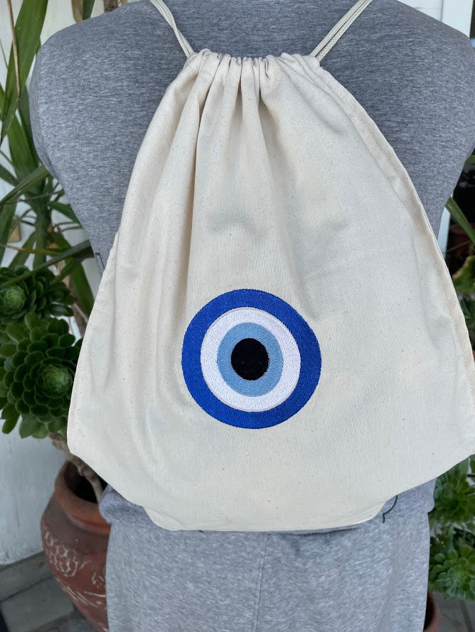 Pochette Tissu Oeil bleu