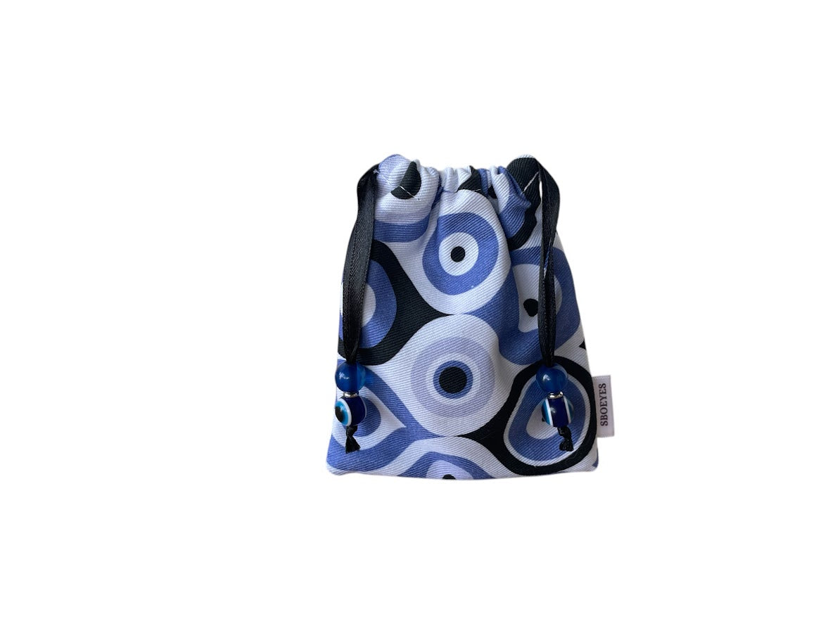 Pochette Tissu Oeil bleu