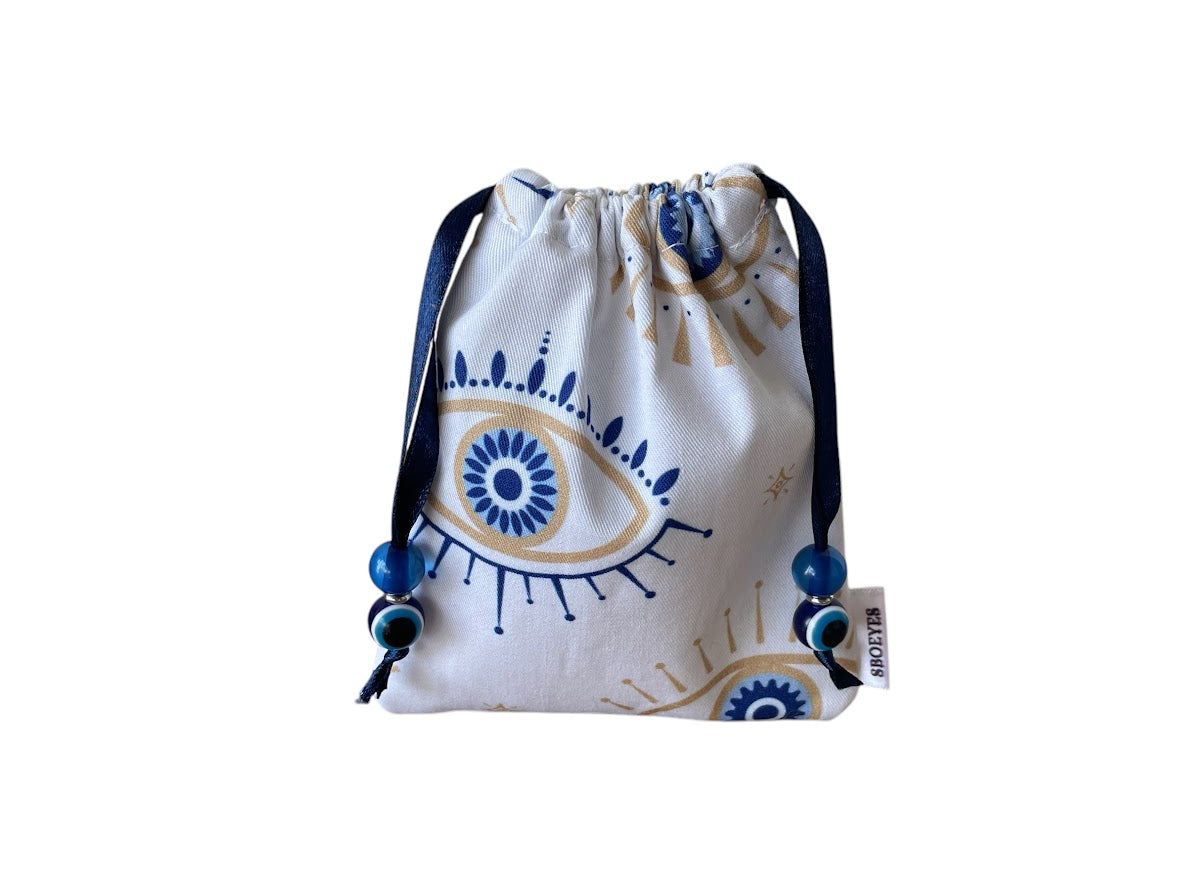Pochette Tissu Oeil bleu
