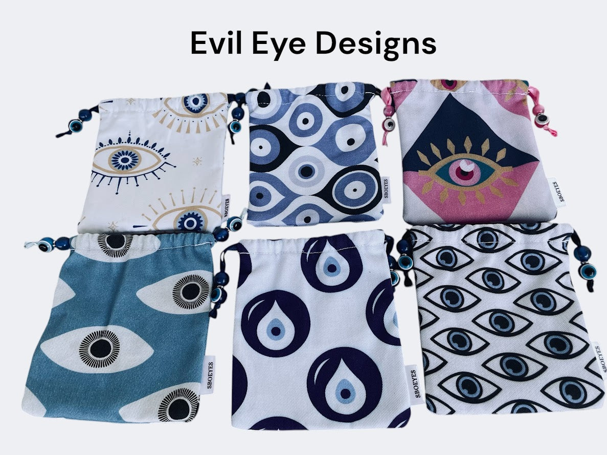 Pochette Tissu Oeil bleu